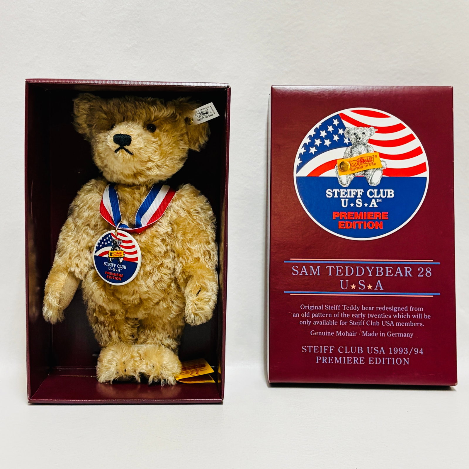 Steiff USA Sam Teddy Bear, Steiff Club (1 of 9)