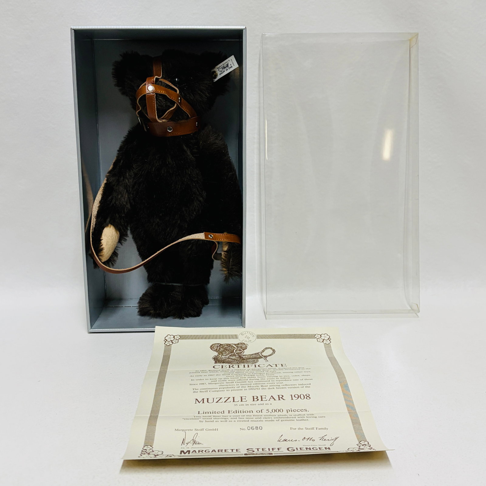 Steiff 1908 Muzzle Bear, Limited Edition, replica: Steiff 1908 Muzzle Bear, Limited Edition, replica ------------------ please review all pictures carefully because they are part of the description and show condition issues if any ------------------