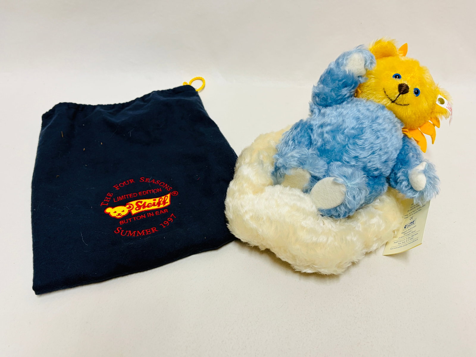Steiff Sun Beam Summer Teddy Bear from the Four Seasons Collection: Steiff Sun Beam Summer Teddy Bear from the Four Seasons Collection ------------------ please review all pictures carefully because they are part of the description and show condition issues if any ---