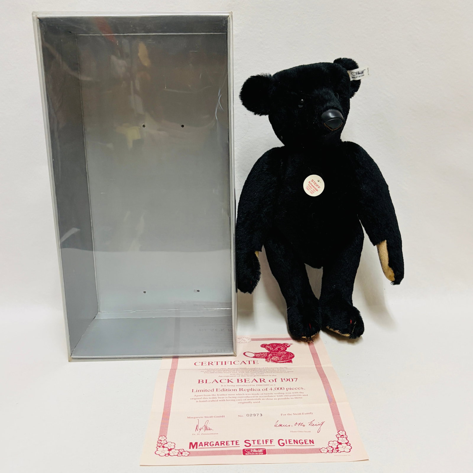 Steiff 1907 Black Teddy Bear, Limited Edition, replica (1 of 10)