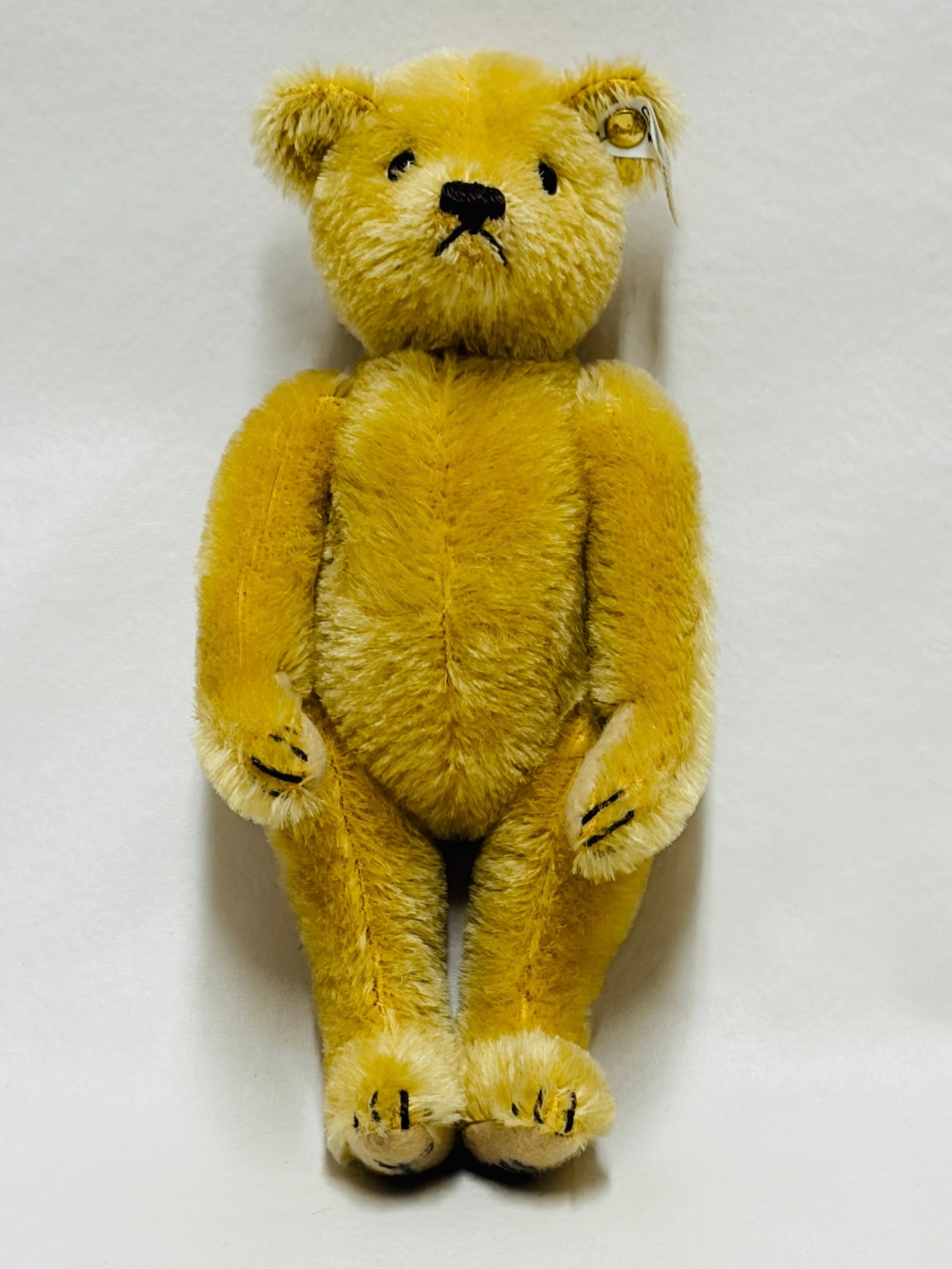Signed Golden Mohair Steiff Teddy Bear: Signed Golden Mohair Steiff Teddy Bear ------------------ please review all pictures carefully because they are part of the description and show condition issues if any ------------------ please