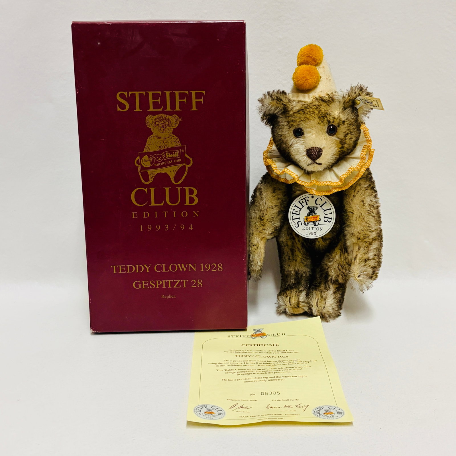 Steiff Club Edition 1928 Teddy Bear Clown, Limited Edition, replica (1 of 10)