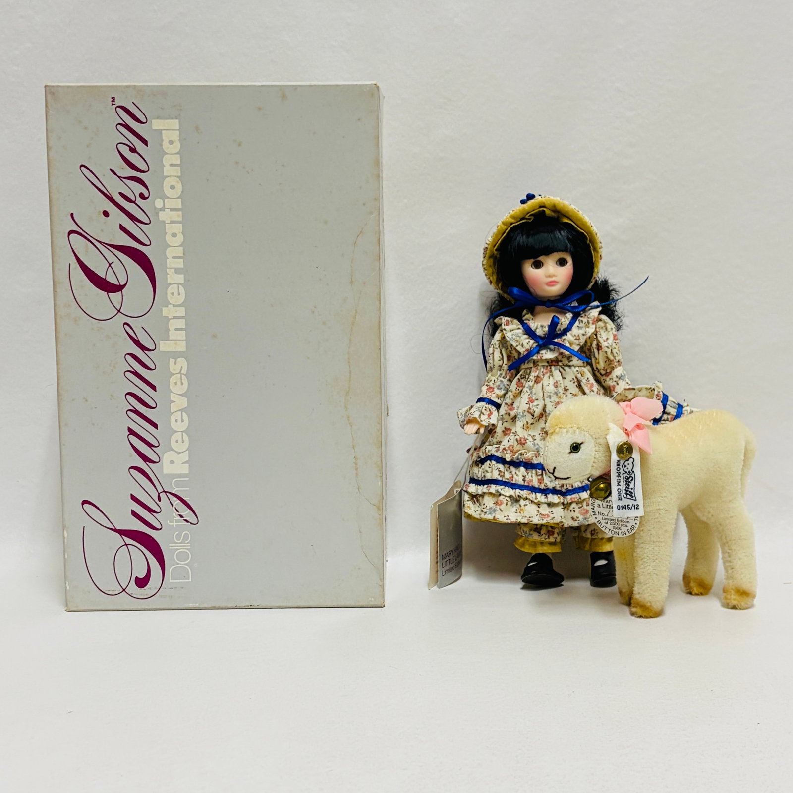 Mary Doll by Suzanne Gibson and Steiff Little Lamb, Limited Edition (1 of 15)