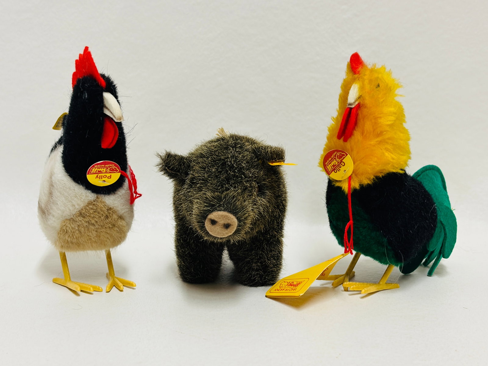 Group of Three Steiff Animals, Polly, Gallo and a Pig (1 of 19)