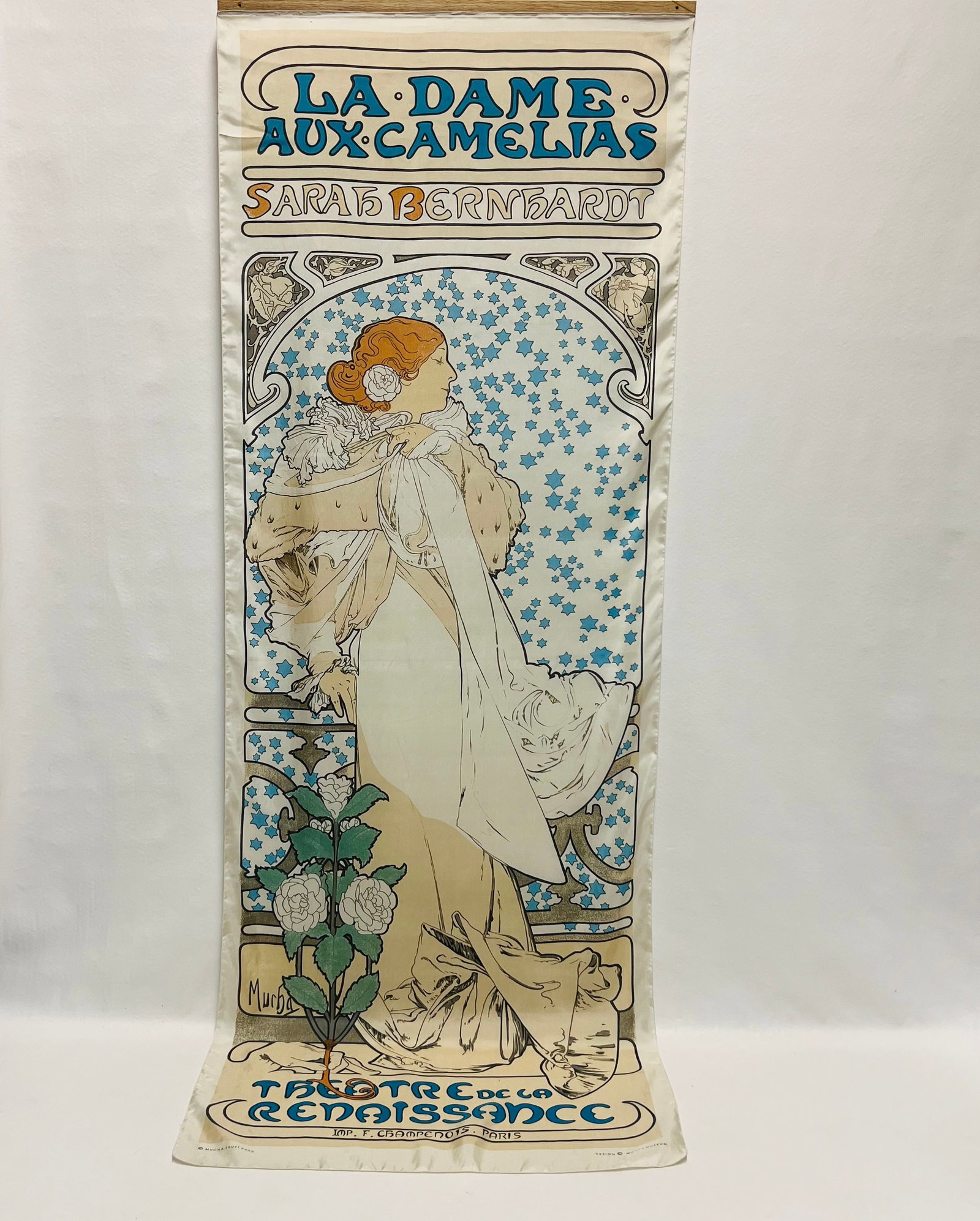 Alphonse Mucha Museum Silk Wall Banner, La Dame Aux Camelias (1 of 5)