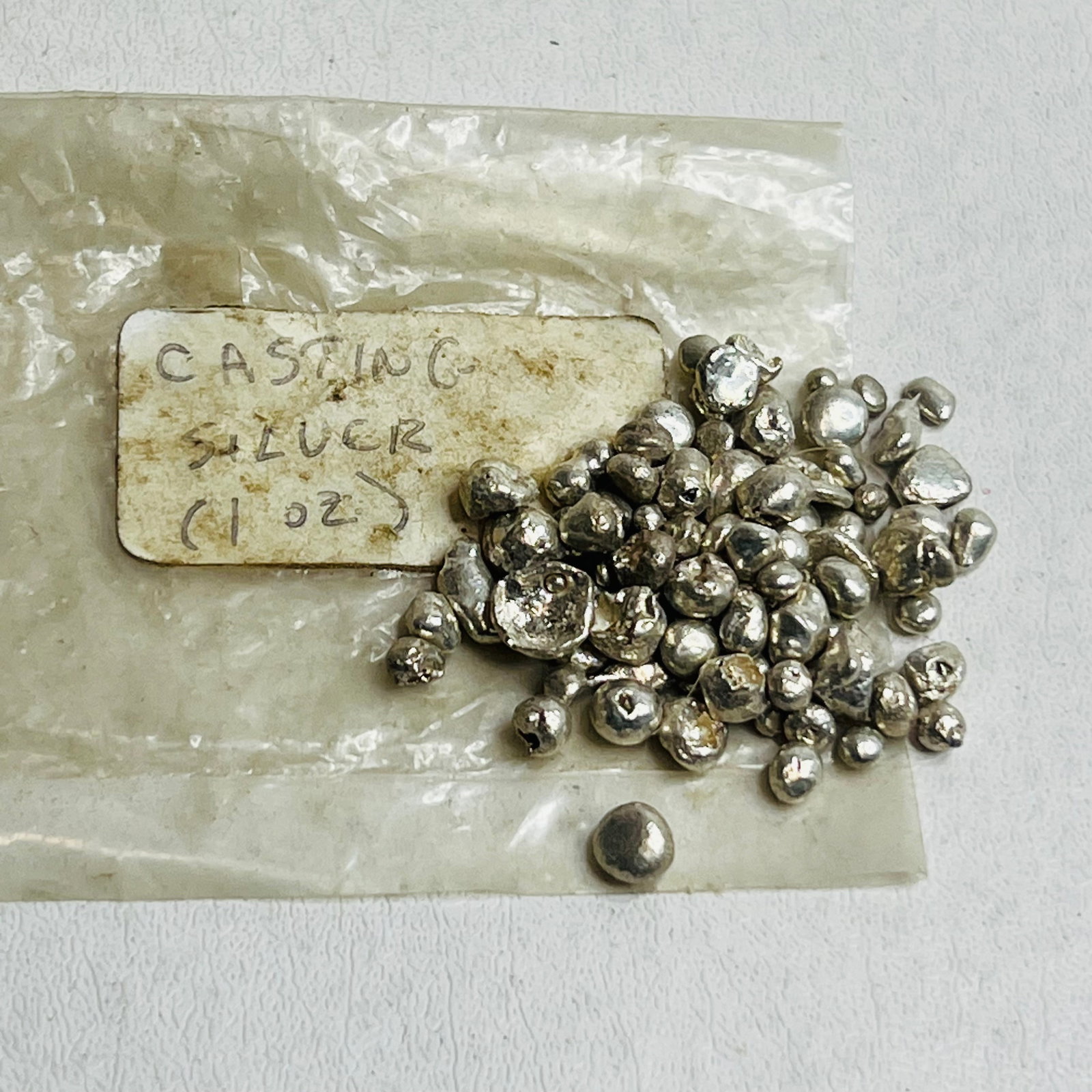 Vintage Casting Silver Shot Pellets Grain for Jewelry Making Metalsmithing: Vintage Casting Silver Shot Pellets Grain for Jewelry Making Metalsmithing