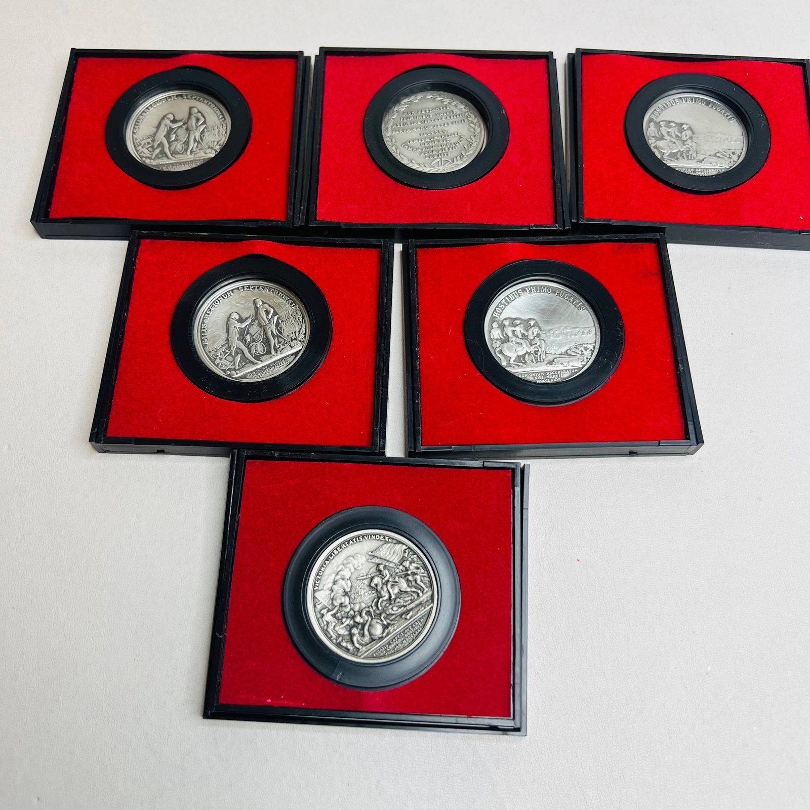 US Mint Americas First Medals Pewter Comitia Americana Set with Cases (1 of 3)