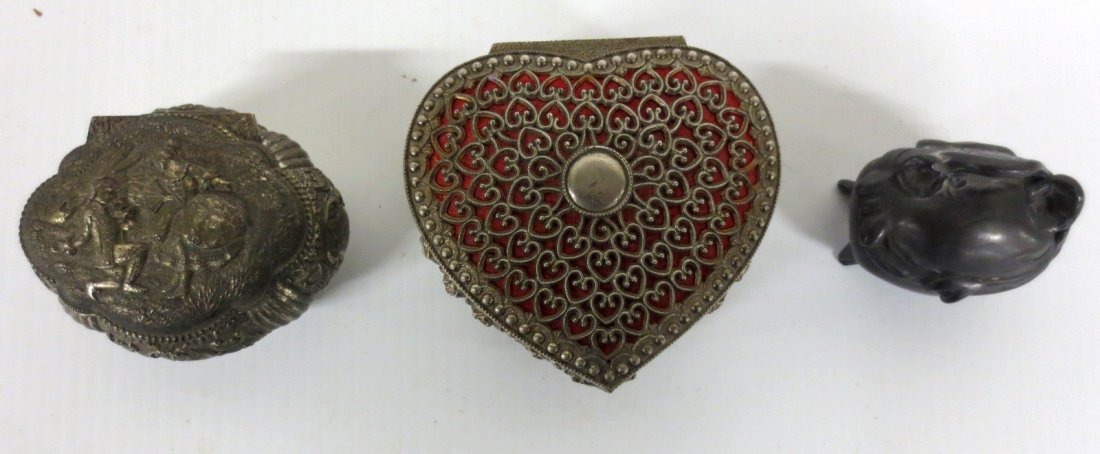Three Vintage Jewelry Caskets: Three Vintage Jewelry Caskets