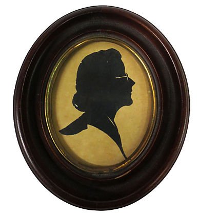 Rare Silhouette of Woman with eyeglasses: Rare Silhouette of Woman with eyeglasses
