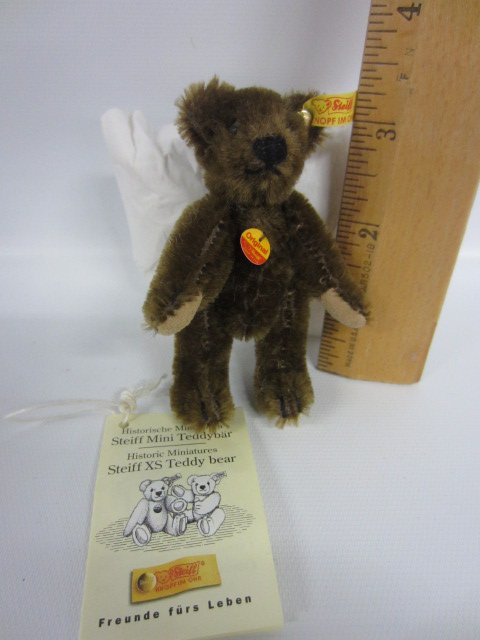 Steiff Historic Mini Teddy Bear - I, Dark Brown: Steiff Historic Mini Teddy Bear - I, Dark Brown
