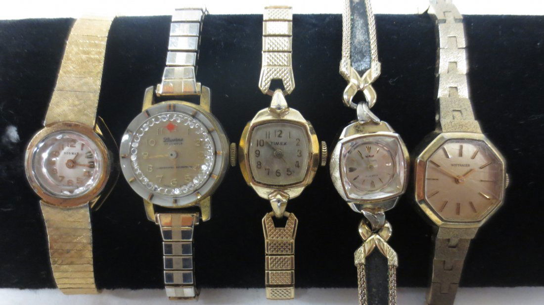 Watches, Lady's, Wittnauer, Waltham, Lucerne, Norman: Watches, Lady's, Wittnauer, Waltham (17 jewels), Lucerne (17 jewels), Norman