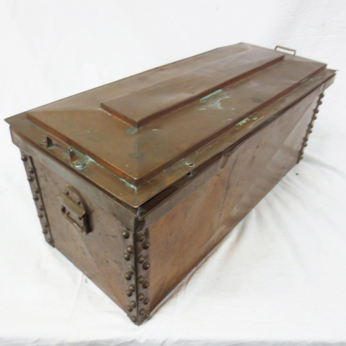 Arts and Crafts  handmade copper strong box (1 of 5)