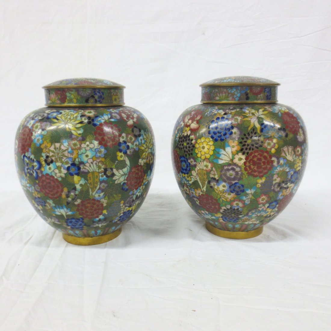 Pr. Cloisonne covered Jars (1 of 4)