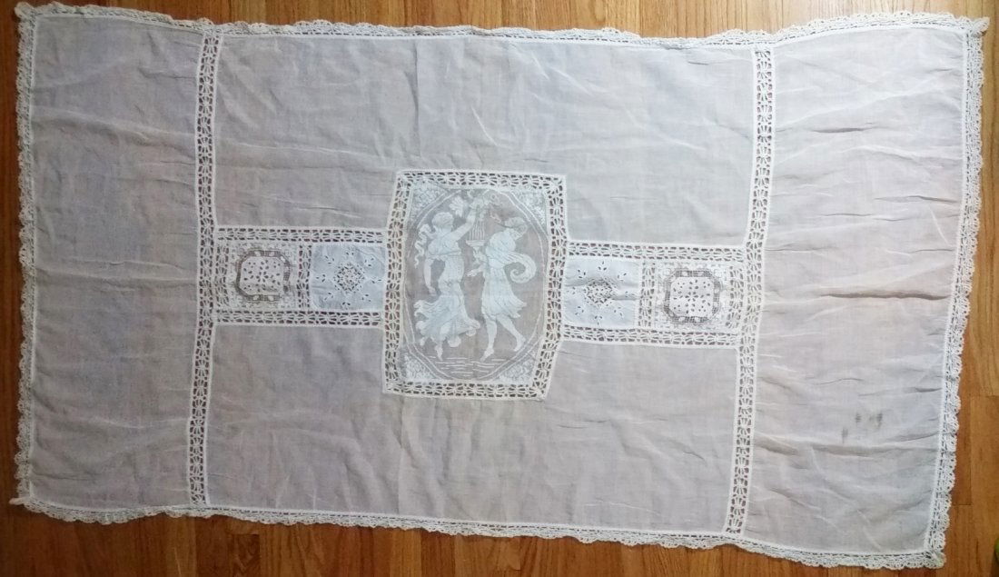 19th C. hand work table cover (1 of 5)