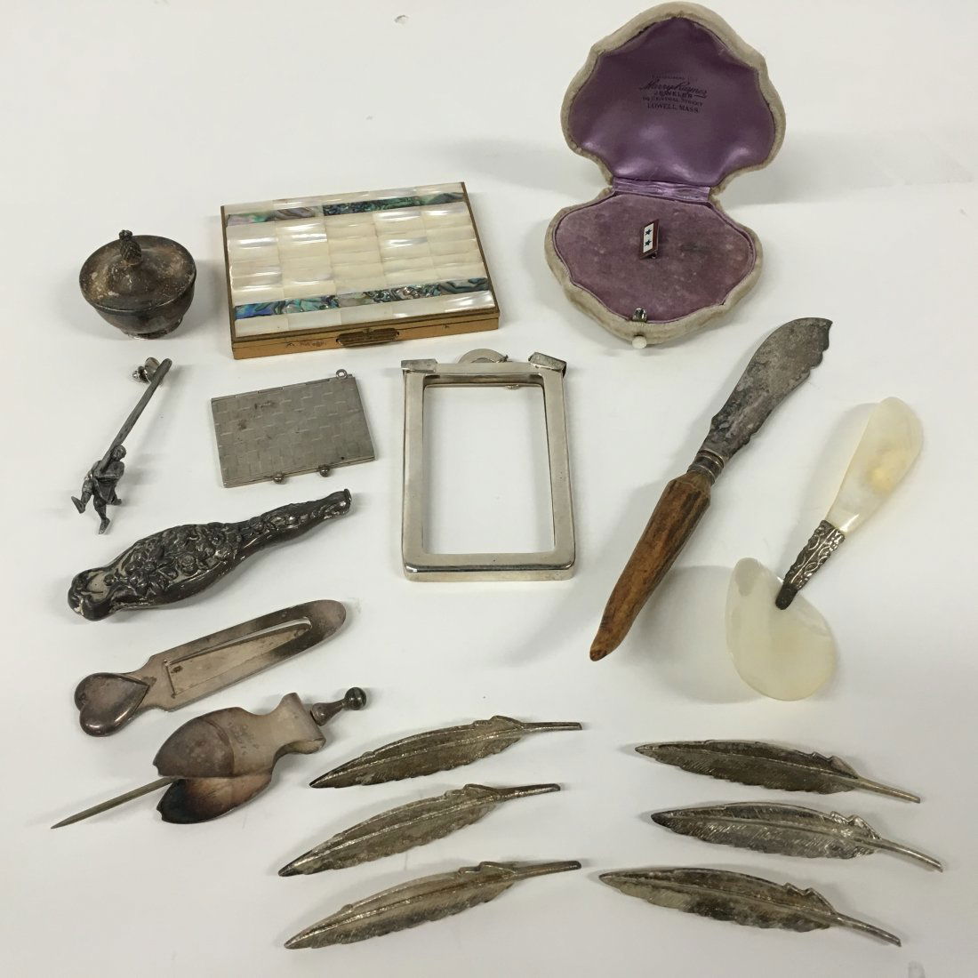 Misc. Sterling, and Silverplate Mother of Pearl, frames (1 of 5)