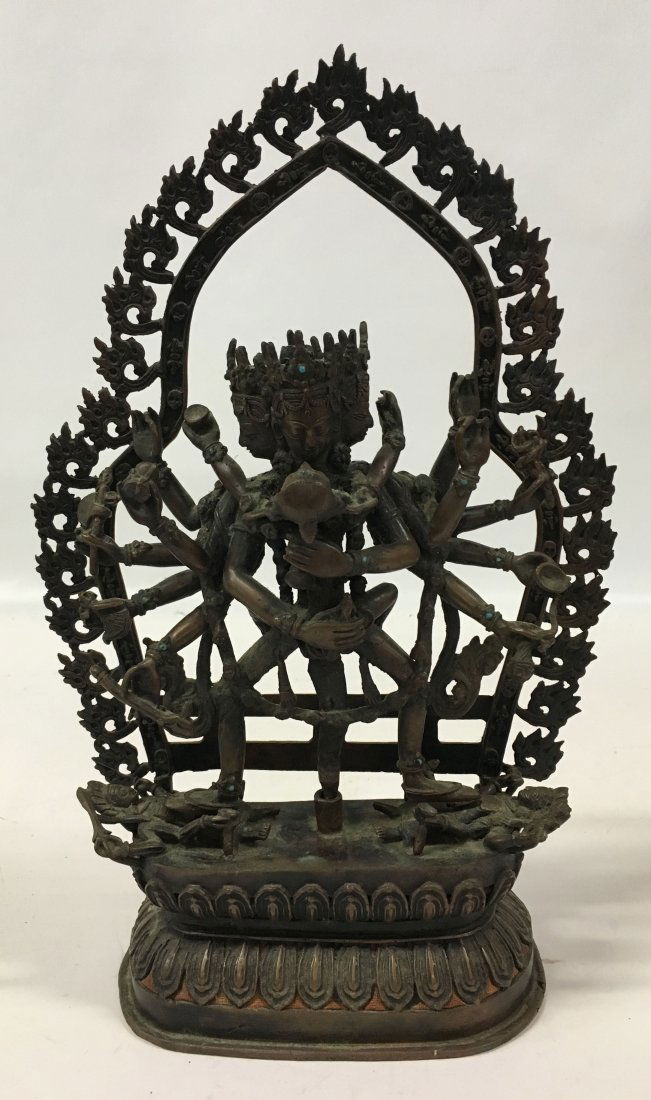 19th century Bronze Asian Deity, Embrace (1 of 9)