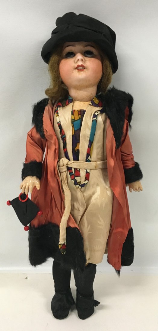 French Bisque head SFBJ 60 Doll Flapper dress coat (1 of 9)