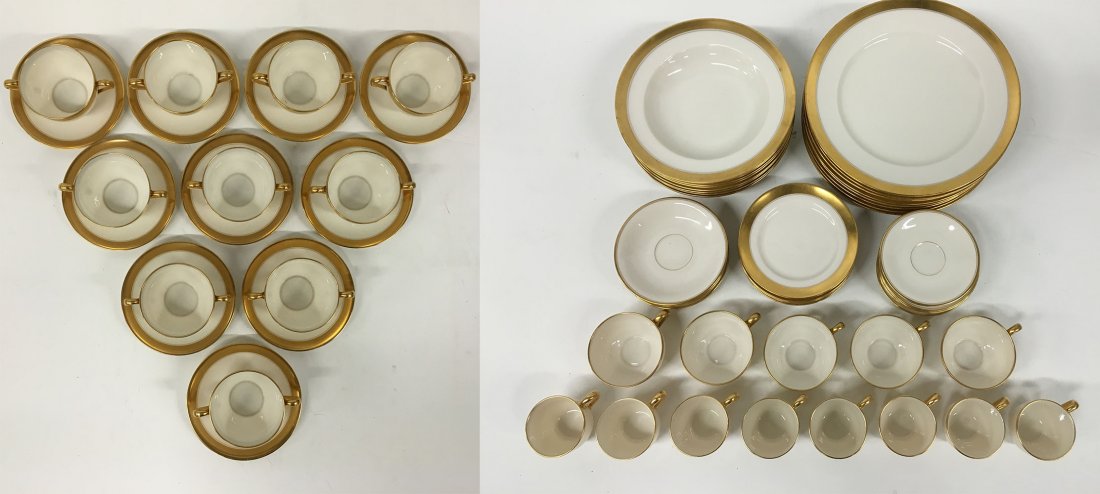 Lenox Tiffany & Co. Cream and Gilt rimmed dinnerware, (1 of 9)