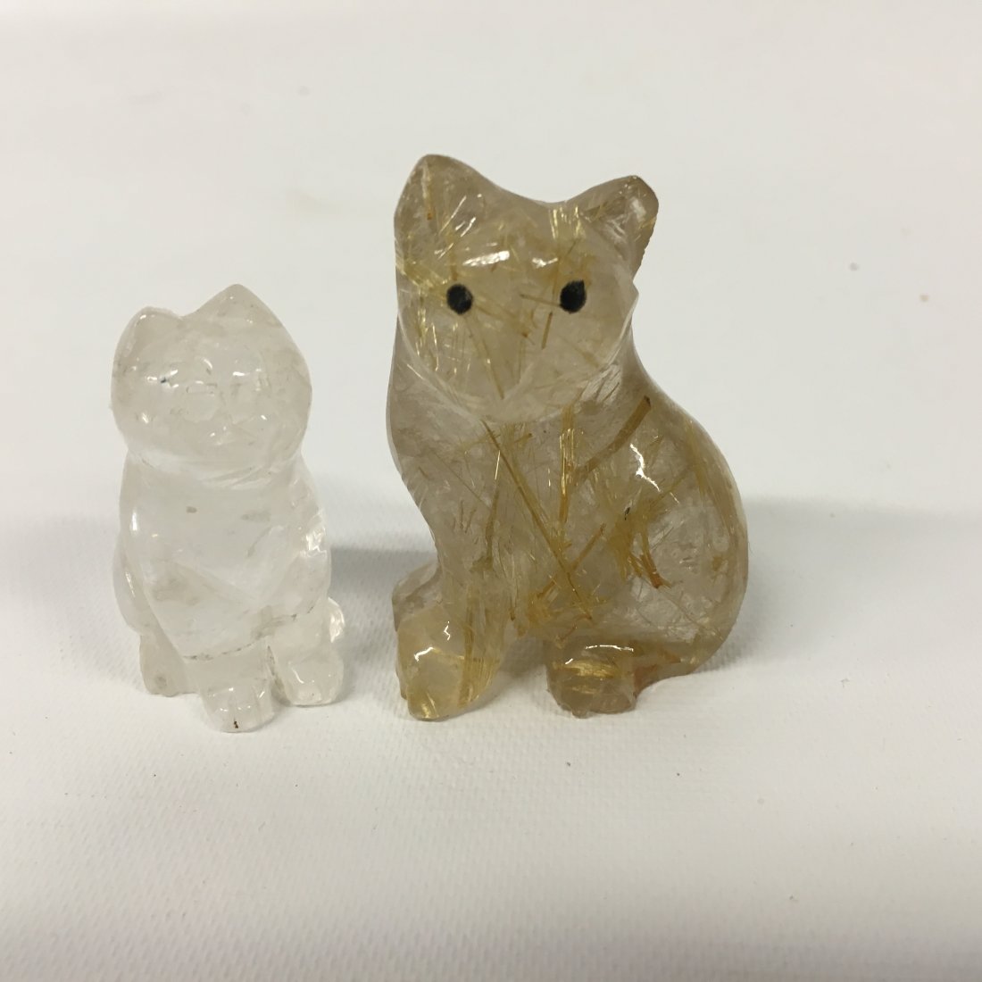 Two (2) Rutilated Quartz Crystal Cats (1 of 5)