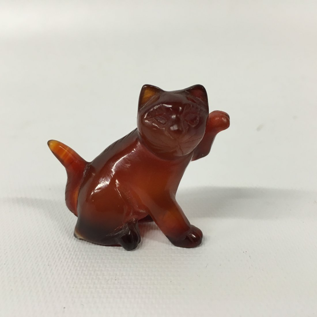 Semi-precious Carnelian Cat: Semi-precious Carnelian Cat, 1.5" H
