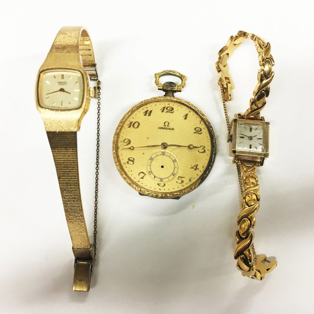 Omega Pocket watch and two wristwatches (1 of 8)
