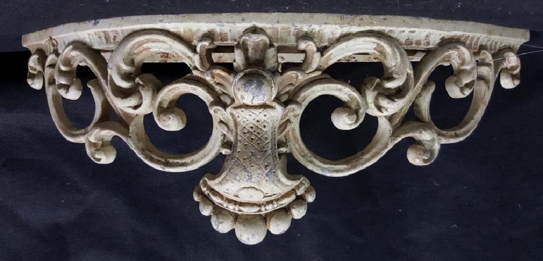 Architectural Cast Iron White Garden Shelf (1 of 3)