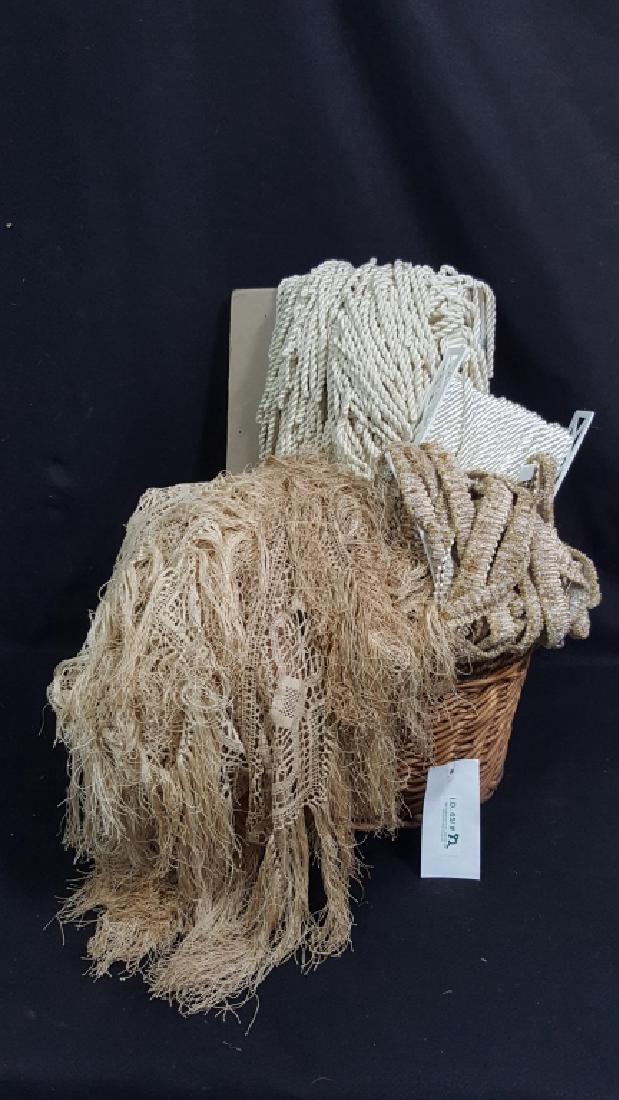 Large Collection of Vintage Lace / Rope / Fringe: Several different styles, and large quantities on certain ones.