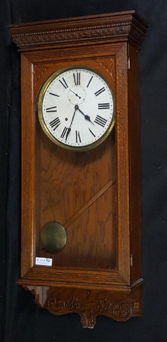 Large made in the USA Sessions Oak Wall Clock (1 of 4)
