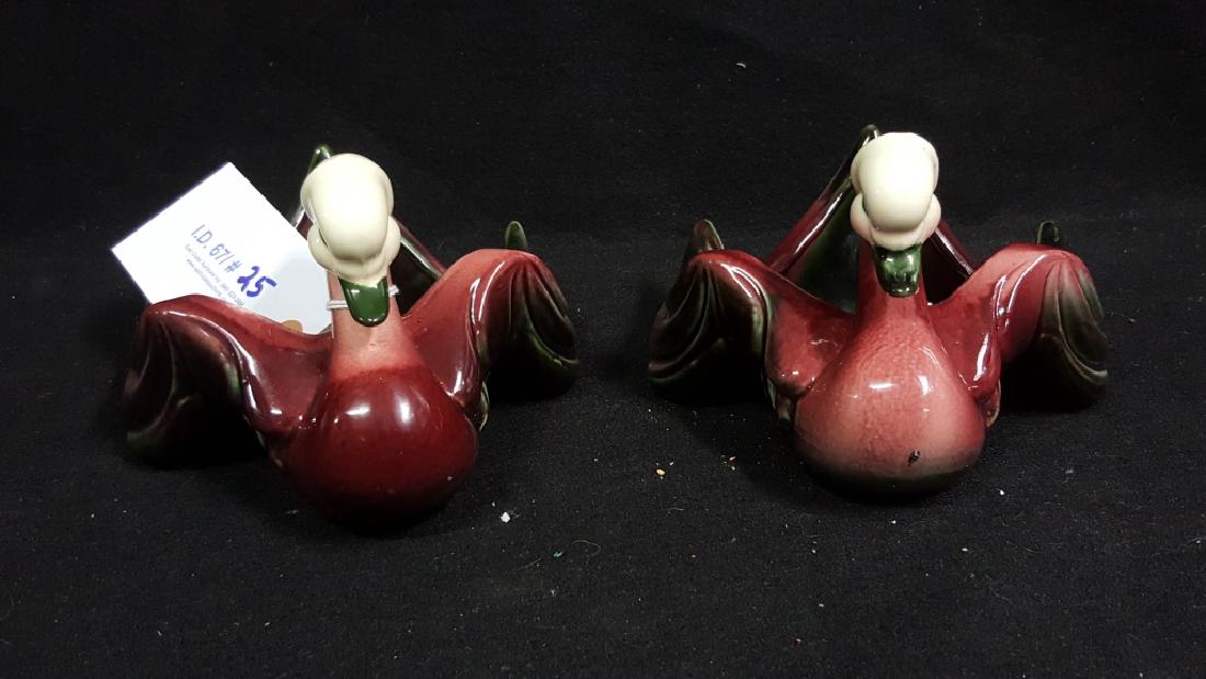 Pair of Hull Purple Swan Pottery Planters (1 of 7)