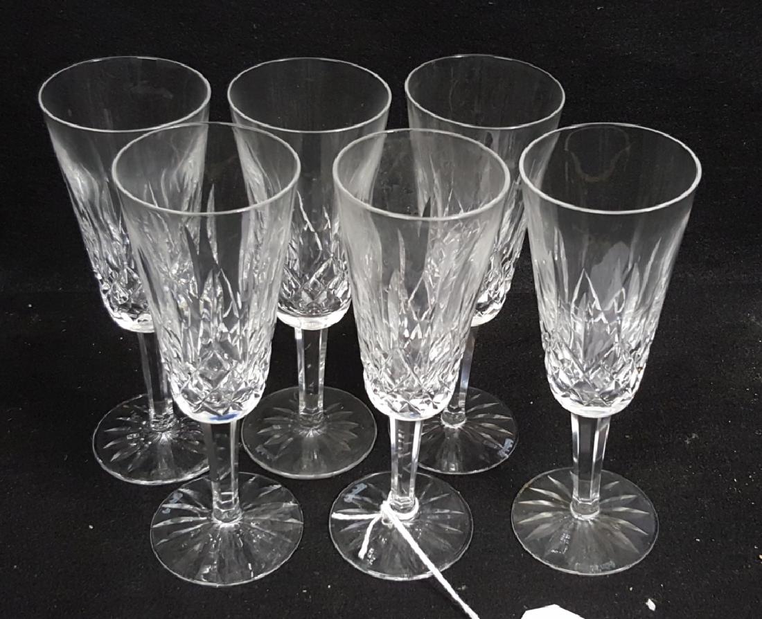 (6) Waterford Lismore Cut Crystal Champagne Flutes (1 of 4)
