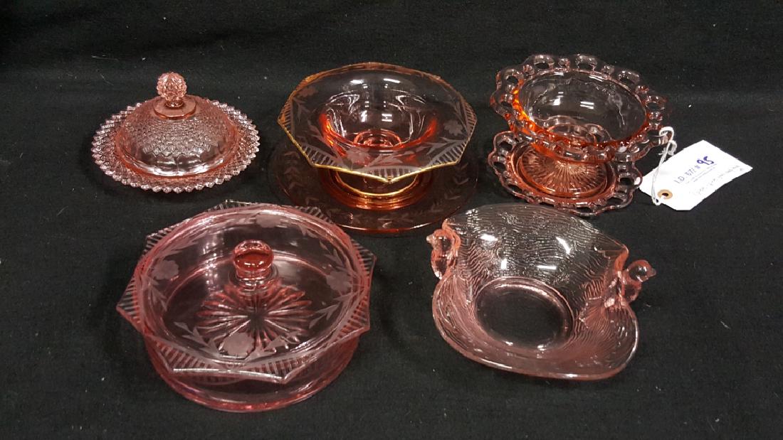 Etched Iridescent Pink Covered Candy Bowls & More (1 of 1)