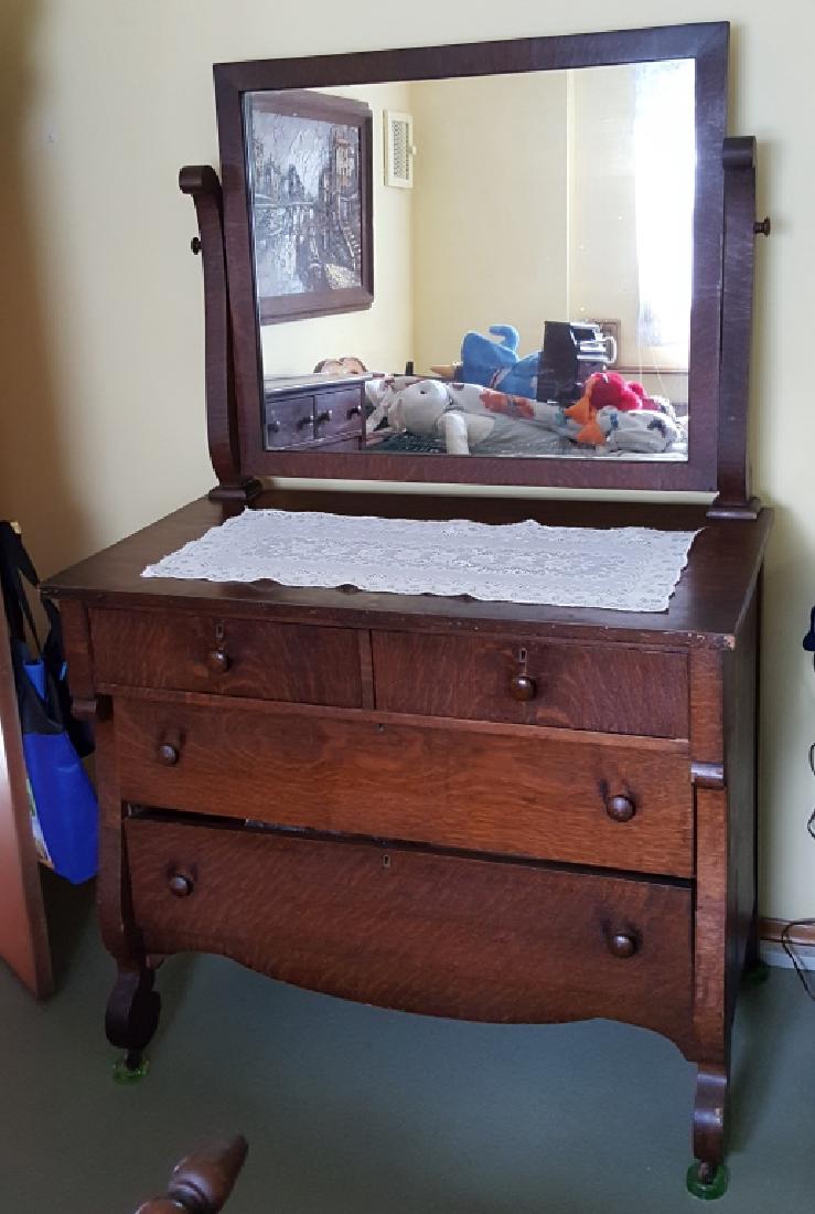 Antique Tiger Wood Bureau Jun 25 2017 East Coast Auctions In Ny