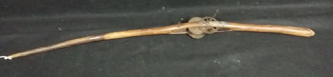Antique Primitive Fishing Pole: A primitive fishing stick, literally a natural piece of wood turned fishing pole.42"
