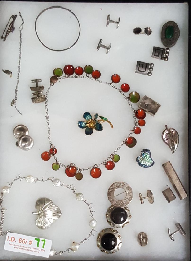 SILVER; MMA, Louis Booth, Pill Boxes & MORE: A beautiful collection of silver, including 2 antique pill boxes. Some is designer, all pieces marked. Earrings, necklaces and more.