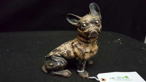 Antique Cast Iron Bull Dog Door Stop - Antique Cast Iron Bull Dog Door Stop