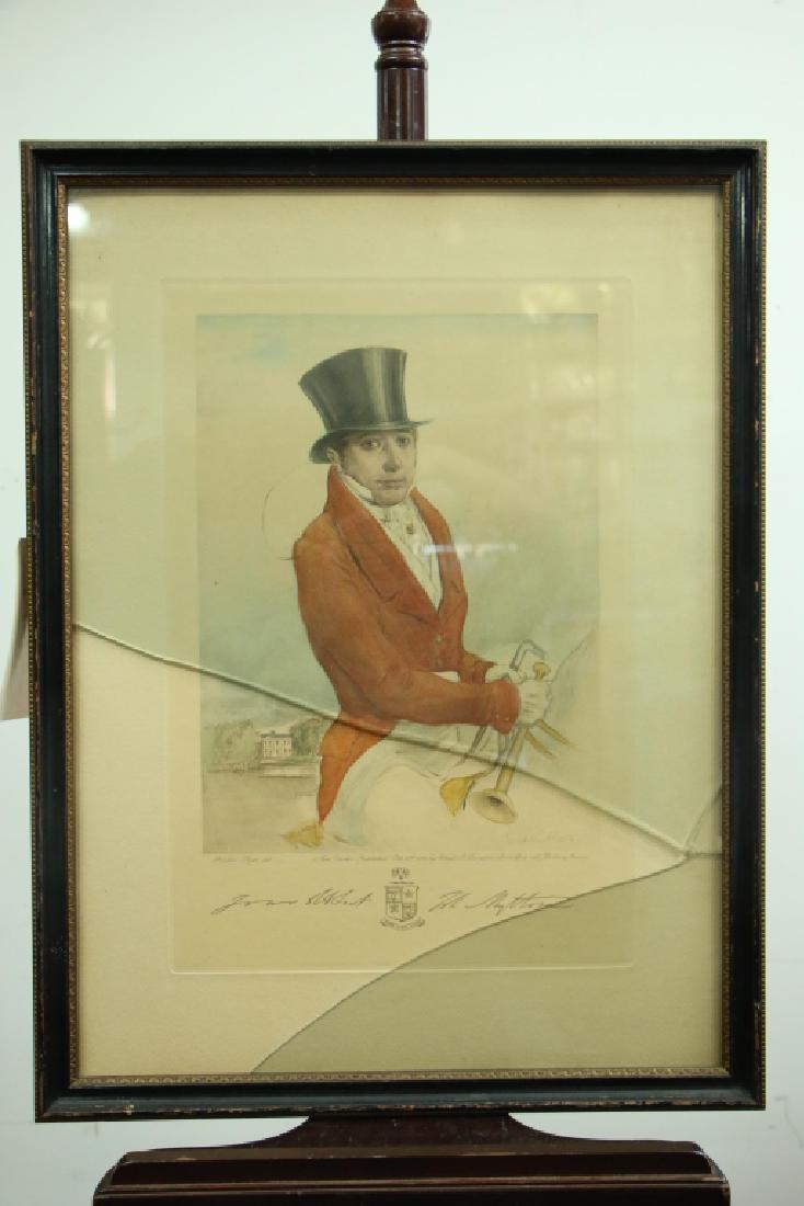 Antique English Hunting Print. (1 of 4)