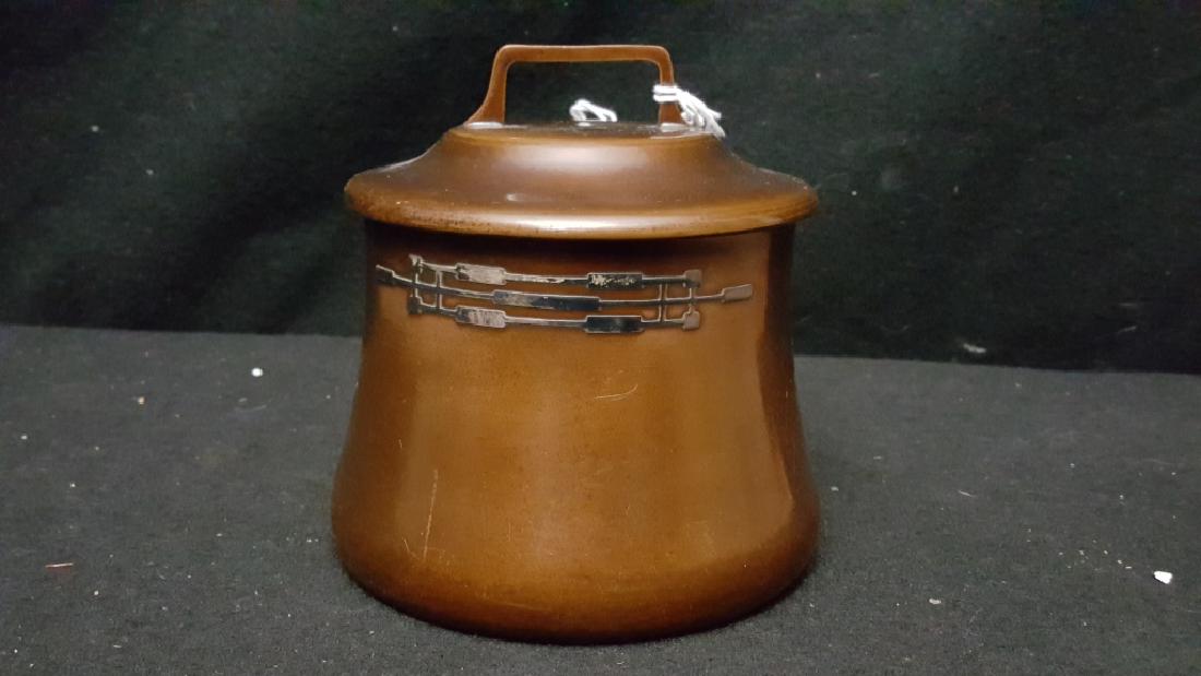 Mid Century Modern Sterling on Bronze Tobacco Jar (1 of 4)