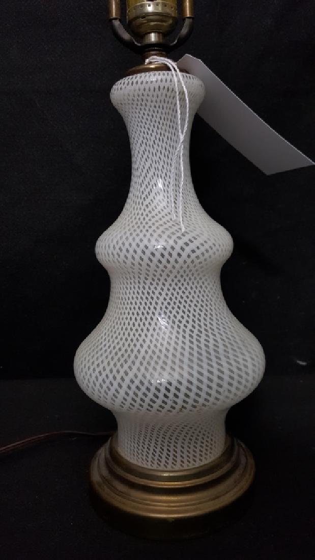 An Italian Art Glass Latticino or Zanfirico Vase (1 of 2)