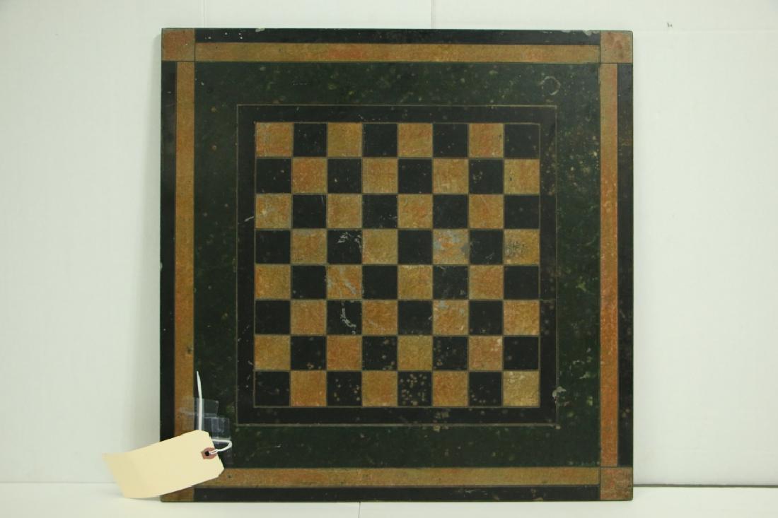 Antique Victorian Slate Chess / Checker Board (1 of 3)