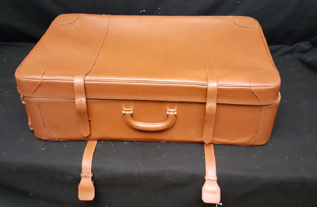 Genuine Goyard Brown Leather Soft Side Luggage (1 of 3)