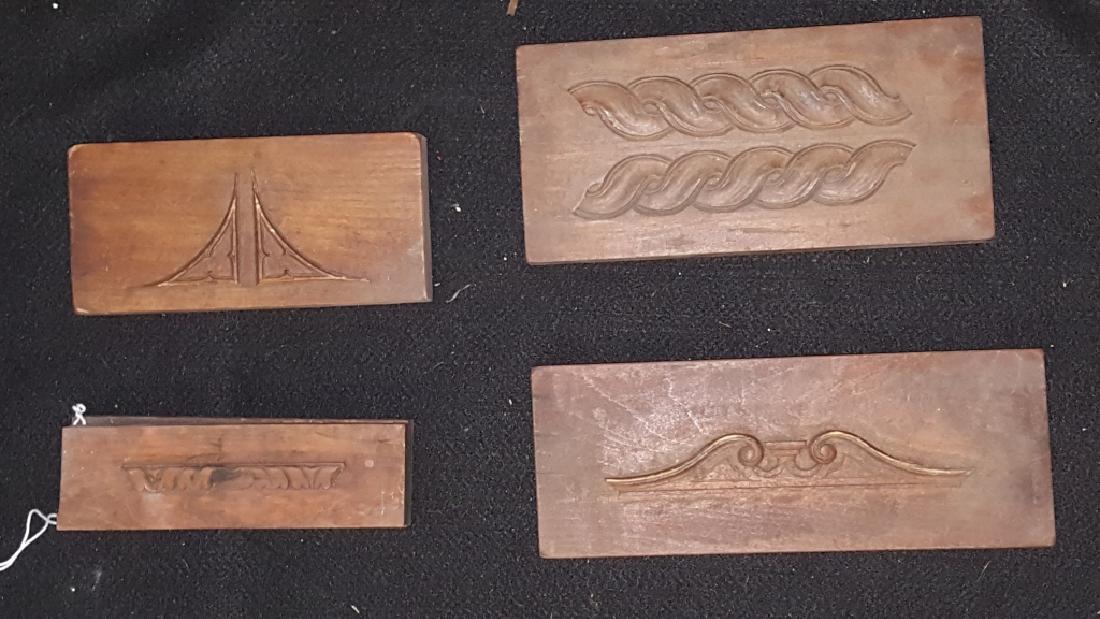 (4) Early 19thC Carved Architectural Wooden Molds (1 of 2)