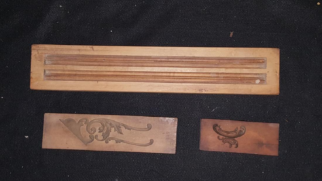 (3) Early 19thC Carved Architectural Wooden Molds (1 of 2)