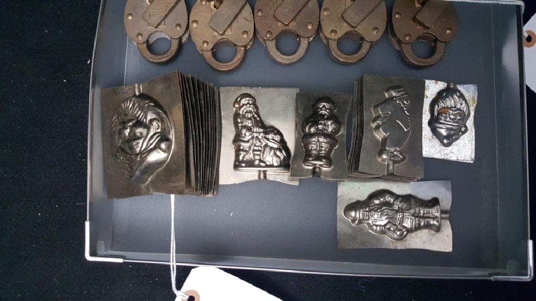 (48)Vintage Metal Candy, Lollipop, Chocolate Molds (1 of 5)