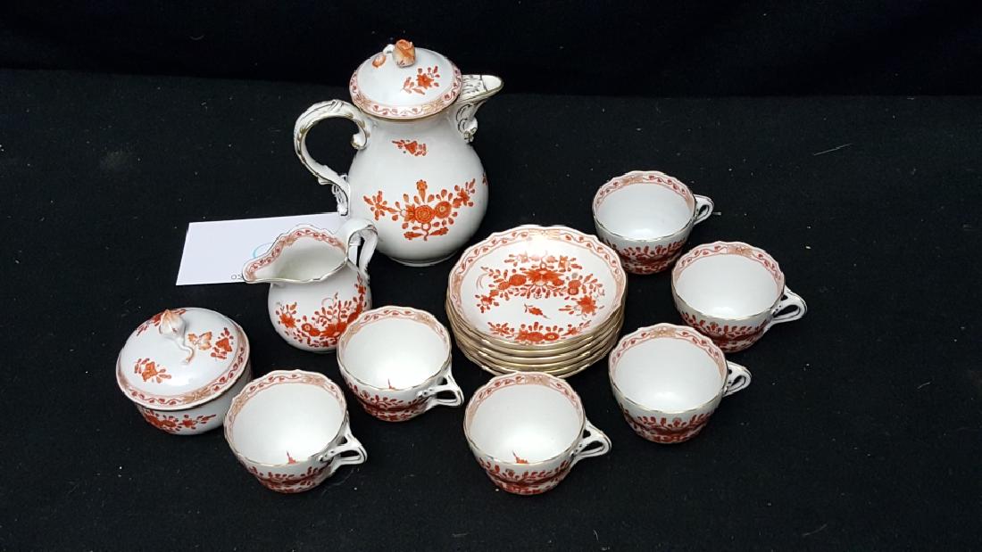 Meissen Red Indian Demitasse Set 15 Pcs (1 of 7)