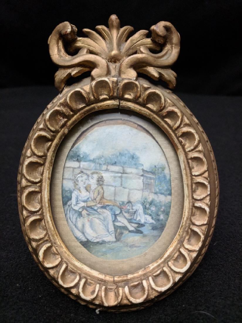 Framed Small Watercolor In Gilt Frame (1 of 4)