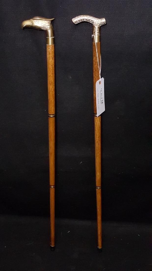 Brass Eagle Handle Walking Cane & Other (1 of 2)