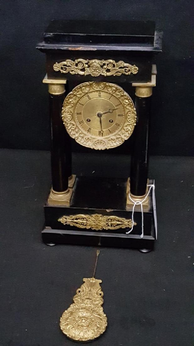 French Empire Bronze Mounted Ebonized Clock (1 of 3)