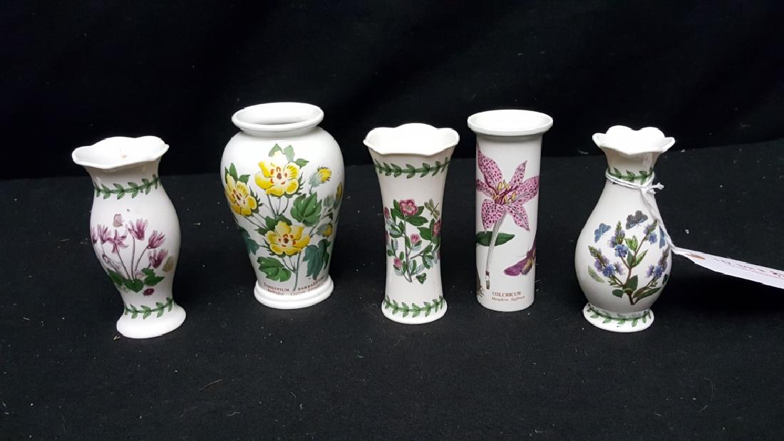 (5) Portmeirion Botanic Garden Pottery Bud Vases (1 of 4)