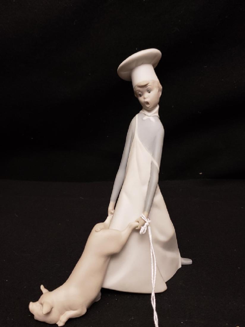 Retired Lladro Cook in Trouble Porcelain Figurine (1 of 3)