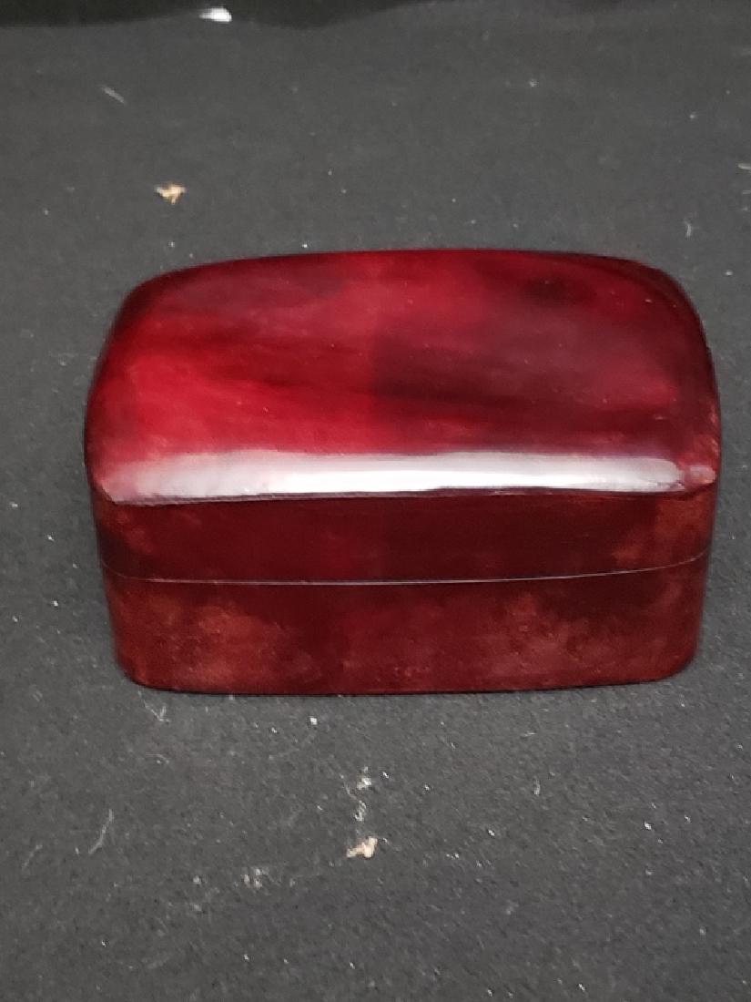 Elsa Pertti Leather Box for Tiffany made in Italy: Mid Century leather box made in Italy for Tiffany. 7 1/4" X 3 1/4" X 5"